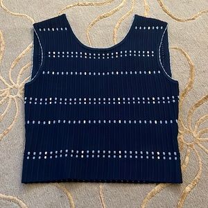 🆕 Sandro | Knite Blue Textured Top NWOT